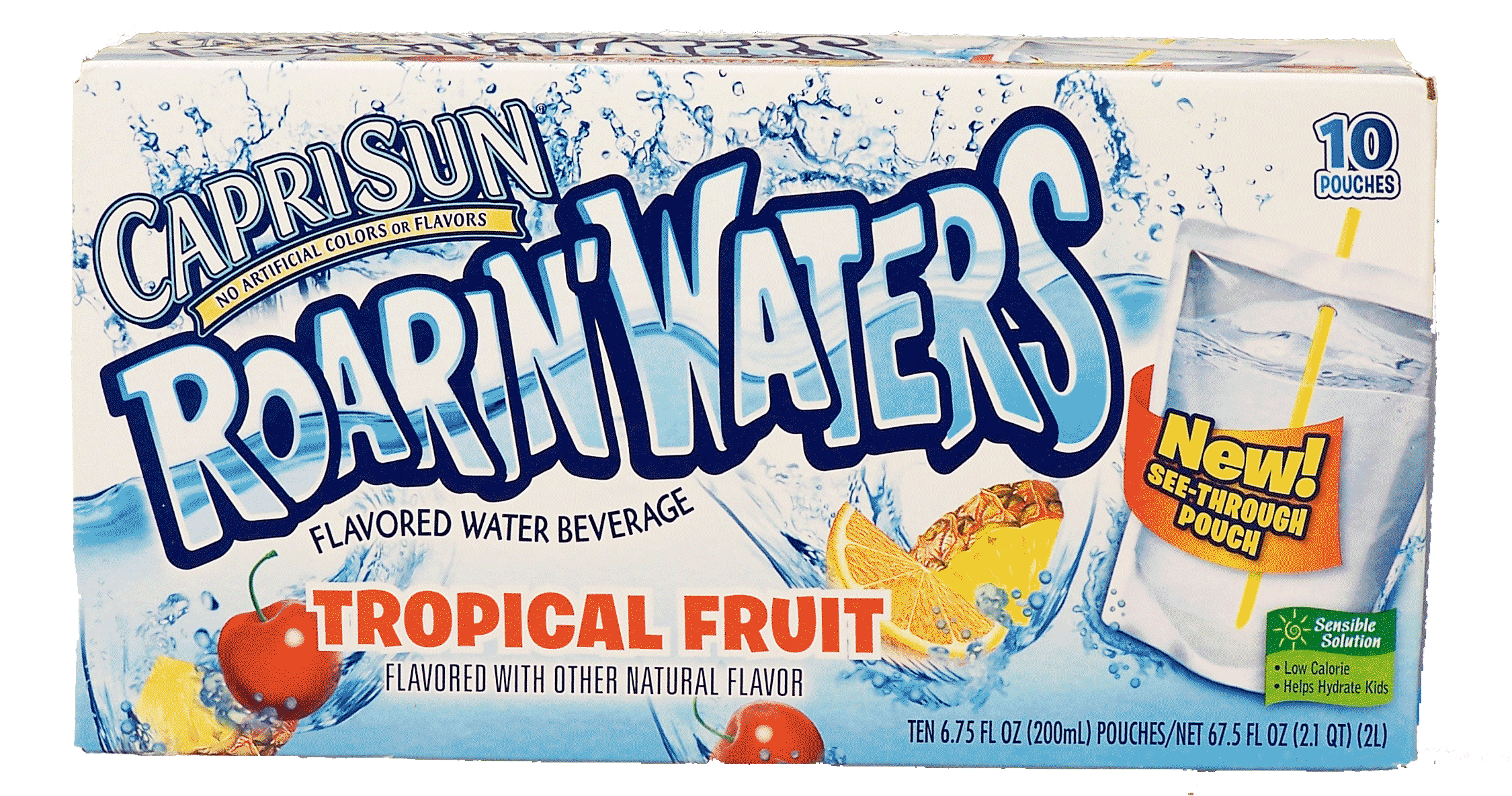CapriSun&nbsp;Water Beverage&nbsp;Roarin' Waters Tropical Fruit 10 Pouches Full-Size Picture